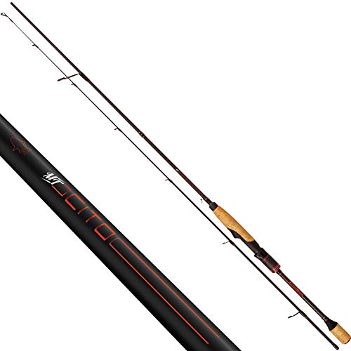 Magic Trout Qualitäts-Forellenrute Cito Angelrute Spinnrute mit solid Spitze Forellen Angeln erhältlich in 3 Größen, Schwarz-Rot, 1,60 m von Magic Trout