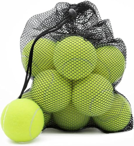 Magicorange Tennisbälle, 20 Stück, fortgeschrittene Trainings-Tennisbälle, Übungsbälle, Haustier-Hund-Spielbälle, kommen mit Netztasche für einfachen Transport (Gelb) von Magicorange