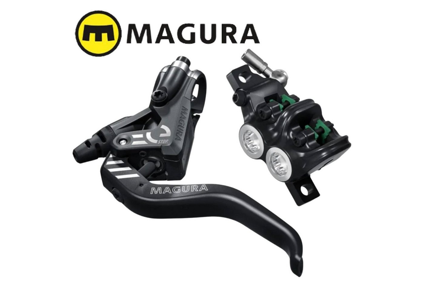 Magura Scheibenbremse Magura MT5 eStop Bremse mit 2-Finger Aluminium-Leichtbau-Hebel von Magura