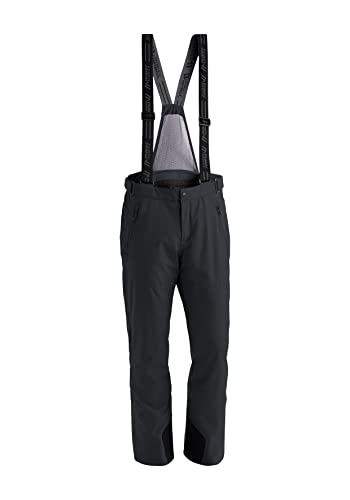 Maier Sports Anton 2, Herren Skihose, Wasserdichte Schneehose mit Hosenträgern, Stretchmaterial und verstellbarer Bund, PFC-frei, mTHERM Wattierung & mTEX Wetterschutz, Schwarz, Gr. 34 (W56/L32) von Maier Sports