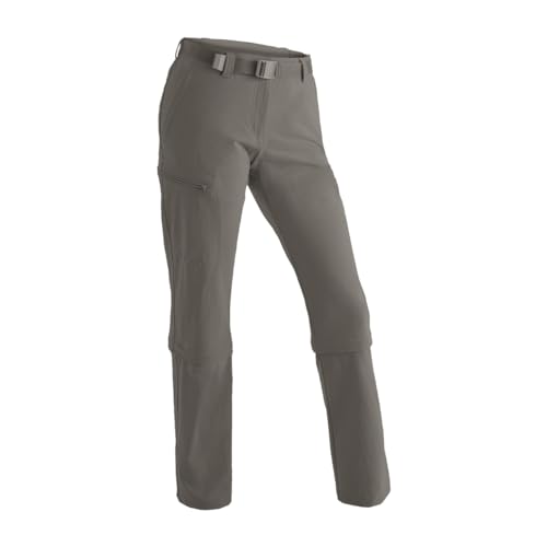 Maier Sports Arolla, Damen Wanderhose, Wasserabweisende Outdoorhose für Trekking und Hiking, Praktische Zipp-off-Funktion, PFC-frei, mSTRETCH pro 4 & Dryprotec, Braun, 52 (W45/L32) von Maier Sports