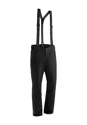 Maier Sports Corban T, Herren Skihose, wasserdichte Schneehose mit Hosenträgern, Stretchmaterial und Verstellbarer Bund, PFC-frei, mTHERM Wattierung & mTEX Wetterschutz, Schwarz, 46 von Maier Sports
