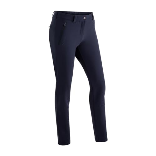 Maier Sports Helga Slim, Warme Damen Wanderhose, Wasserabweisende Outdoorhose für Trekking und Hiking, Enganliegender Schnitt, PFC-frei, mSTRETCH pro 2 & Dryprotec-Technologie, Blau, 46 (W38/L32) von Maier Sports