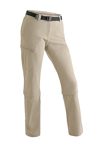 Maier Sports Damen Hose Arolla Zip Off, beige (feather gray), 50 von Maier Sports