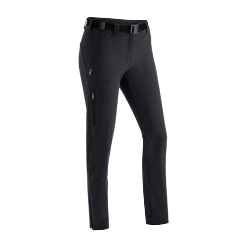 Maier Sports Lana Slim, Damen Wanderhose, Wasserabweisende Outdoorhose für Trekking und Hiking, Enganliegender Schnitt, PFC-frei, mSTRETCH pro 4 & Dryprotec, Schwarz, 46 (W38/L32) von Maier Sports