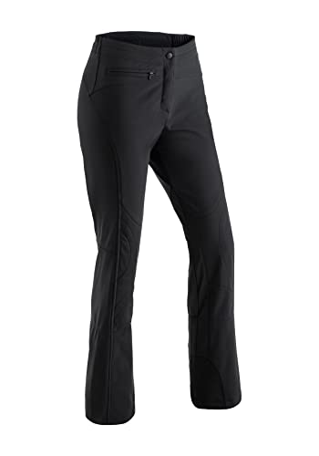 Maier Sports Marie, Enganliegende Damen Skihose, Wasserabweisende Softshell Schneehose, Stretchmaterial und verstellbarer Bund, PFC-frei, stormprotec-Technologie, Schwarz, Gr. 44 (W35/L32) von Maier Sports