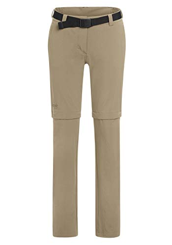 Maier Sports Damen NATA 2 Wanderhose Bermuda-Zipp-Off, Beige (Coriander), 42 EU von Maier Sports