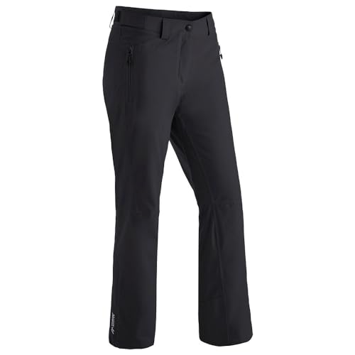 Maier Sports Ronka, Damen Skihose, Wasserdichte Schneehose, Schützender Schneefang und verstellbarer Bund, PFC-frei, mTHERM Wattierung & mTEX Wetterschutz, Schwarz, Gr. 76 (W29/L33) von Maier Sports