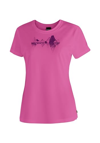 Maier Sports Tilia Pique W, Damen T-Shirt, Funktionsshirt mit Rundhals für Wandern und Freizeit, dryprotec Technologie, Atmungsaktiv, NFC-Chip für einfaches Recycling, Pink, 36 von Maier Sports