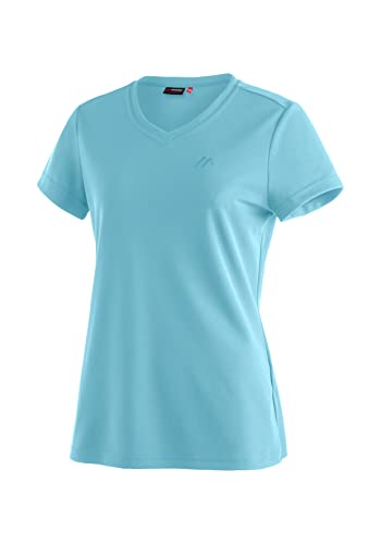 Maier Sports Damen T-Shirt Trudy, einfarbiges Kurzarm Piqué-Shirt, Spray, 36 von Maier Sports