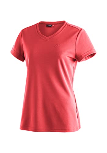 Maier Sports Damen T-Shirt Trudy, einfarbiges Kurzarm Piqué-Shirt, Watermelon Red, 42 von Maier Sports