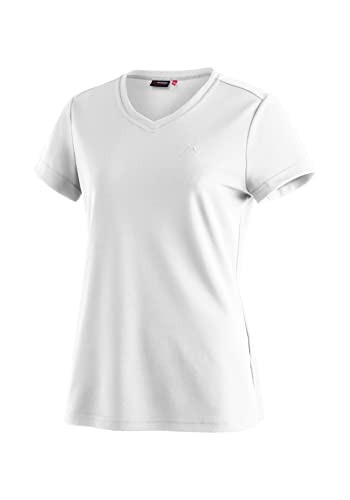 Maier Sports Damen T-Shirt Trudy, einfarbiges Kurzarm Piqué-Shirt, Weiß, 44 von Maier Sports