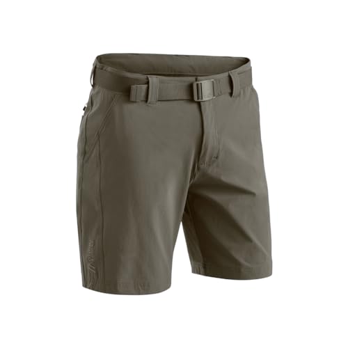 Maier Sports Nil Short M, Kurze Herren Wanderhose, Wasserabweisende Bermuda für Trekking und Hiking, PFC-frei, mSTRETCH pro 4 & Dryprotec, Braun, 58 (W42/L33) von Maier Sports