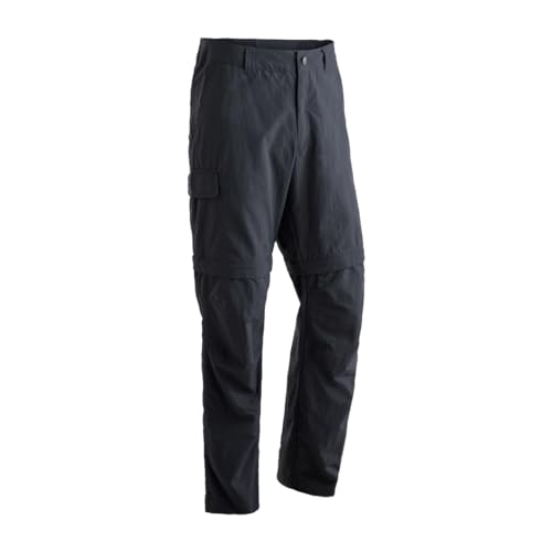 Maier Sports Trave, Herren Wanderhose, Wasserabweisende Outdoorhose für Trekking und Hiking, Praktische Zipp-Off-Funktion, Dryprotec Technologie, PFC-frei, Schwarz, 58 (W42/L33) von Maier Sports