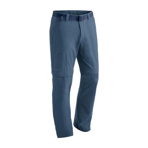 Maier Sports Tajo, Herren Wanderhose, Wasserabweisende Outdoorhose für Trekking und Hiking, Praktische T-Zipp-off-Funktion, PFC-frei, mSTRETCH pro 4 & Dryprotec, Blau, 56 (W39/40/L32) von Maier Sports