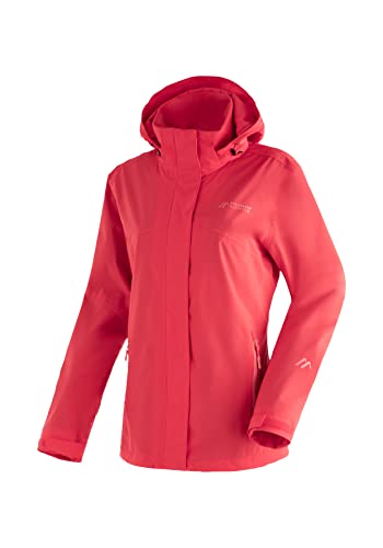 Maier Sports Metor Rec W, Damen Outdoorjacke, Wasserdichte Wanderjacke mit sportlichem Schnitt, PFC-frei, Silverplus Netzfutter & mTEX Wetterschutz, Rosa, 36 von Maier Sports
