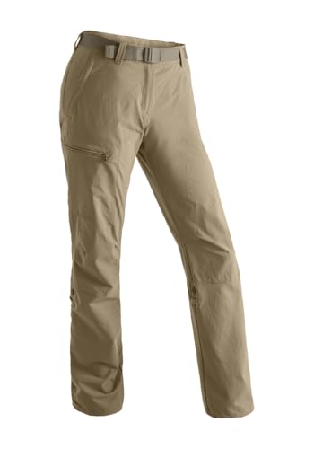 Maier Sports Lulaka, Damen Wanderhose, Wasserabweisende Outdoorhose für Trekking und Hiking, PFC-frei, mSTRETCH pro 4 & Dryprotec, Rollup-Funktion, Braun, 25 (W42/L30) von Maier Sports