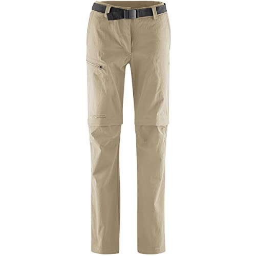 Maier Sports Nata, Damen Wanderhose, Wasserabweisende Outdoorhose für Trekking und Hiking, Praktische T-Zipp-off-Funktion, PFC-frei, mSTRETCH pro 4 & Dryprotec, Braun, 76 (W29/L33) von Maier Sports