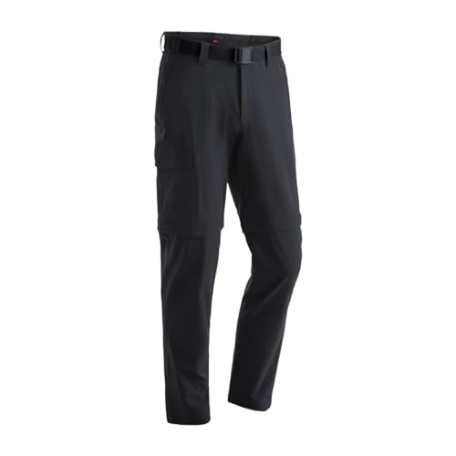 Maier Sports Torid Slim Zip, Herren Wanderhose, Wasserabweisende Outdoorhose für Trekking und Hiking, Enganliegend, Zipp-off-Funktion, PFC-frei, mSTRETCH pro 4 & Dryprotec, Schwarz, 102 (W35/L34) von Maier Sports