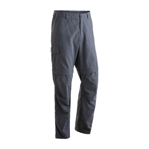 Maier Sports Trave, Herren Wanderhose, Wasserabweisende Outdoorhose für Trekking und Hiking, Praktische Zipp-off-Funktion, Dryprotec Technologie, PFC-frei, Grau, 64 (W49/L33) von Maier Sports