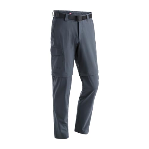 Maier Sports Torid Slim Zip, Herren Wanderhose, Wasserabweisende Outdoorhose für Trekking und Hiking, Enganliegend, Zipp-off-Funktion, PFC-frei, mSTRETCH pro 4 & Dryprotec, Grau, 28 (W42/L31) von Maier Sports