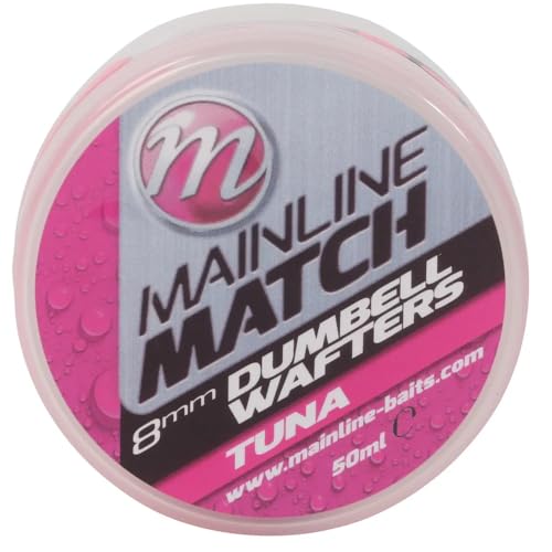 Mainline Match Dumbell Wafters 8mm 50ml Pink Tuna M3107 Matchangeln Wafter Hakenköder Hookbaits von Mainline