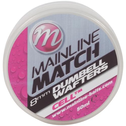 Mainline Match Dumbell Wafters 8mm 50ml White Cell M3106 Matchangeln Wafter Hakenköder Hookbaits von Mainline