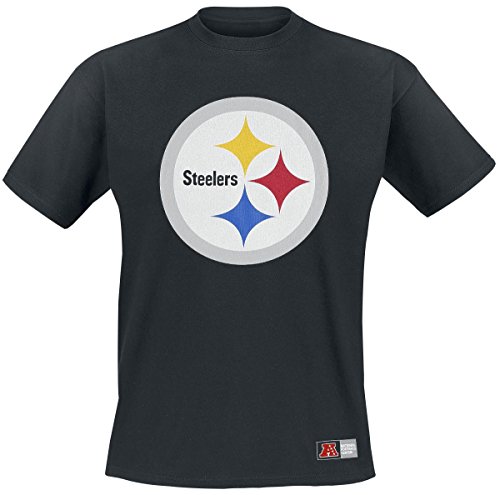 Majestic NFL Pittsburgh Steelers Noos Shirt Tshirt Football schwarz Logo (XL) von Majestic