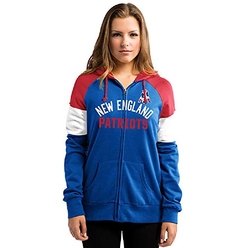 Majestic New England Patriots Damen Hoody Women's NFL Throwback Logo Hooded Sweatshirt (Groß) von Majestic