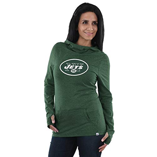 Majestic New York Jets Women's NFL Great Play Cowl Neck Hooded Sweatshirt (S) von Majestic