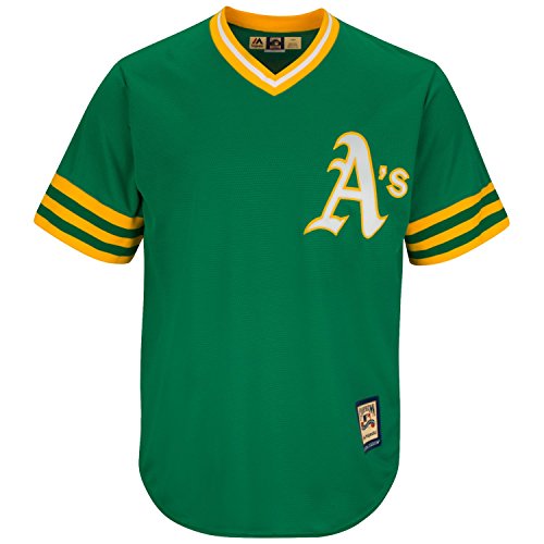Majestic Oakland Athletics Cooperstown Cool Base Retro Green Jersey von Majestic