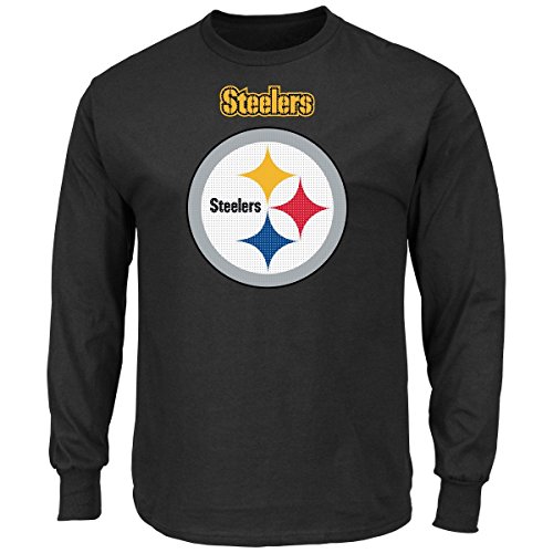 Pittsburgh Steelers Majestic Critical Victory 2 Men's Long Sleeve Black T-Shirt von Majestic Athletic