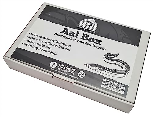 Aal Angeln Starter Box Aalbox Ready-to-Fish Angelzubehör für Posenmontage und Grundmontage Geschenk Set von Major Fish