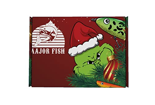 Major Fish Weihnachtsbox Geschenk für Angler 39-teilig Adventsgeschenk Raubfisch von Major Fish