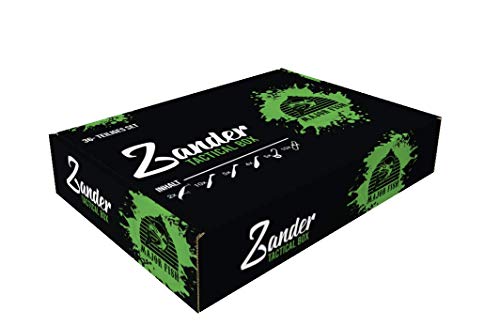 Major Fish Zander Tactical Box 36- teilig Gummifische mit Jigköpfe Wobbler + Raubfisch Zubehör von Major Fish