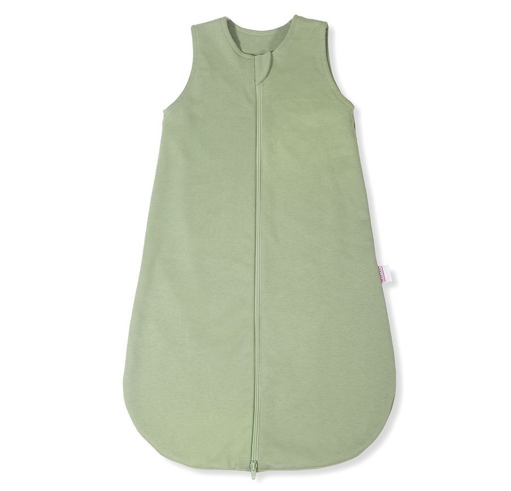 Makian Schlafsack Interlock - Olive, leichter Baby Sommer Schlafsack ohne Ärmel Gr. 70 cm - 100% Baumwolle von Makian