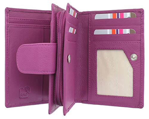 Mala Leather Origin Collection b枚rse aus Leder mit RFID-Schutz und externem Ausweisfenster 3118_5, beere (Pink) - 3118_5 von Mala Leather