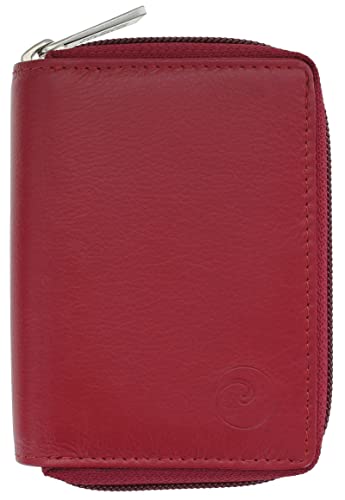 Mala Leather Origin Concertina Kartenhalter RFID 552-5, rubinrot, Einheitsgröße von Mala Leather