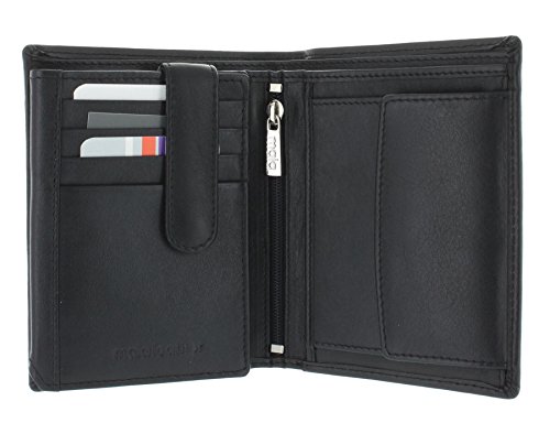 Mala Leder Origin-Kollektion, Brieftasche, doppelt gefaltet, mit RFID-Schutz 111_5 Schwarz von Mala Leather