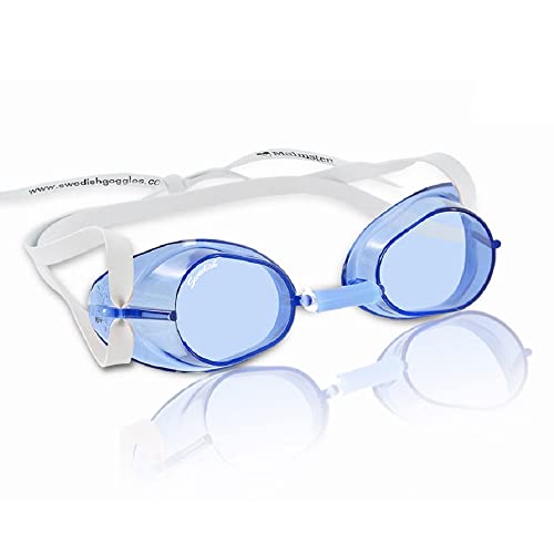 Malmsten Schwedenbrille Anti Fog | Schwimmbrille | Swedish Goggles | Montageset (blau) von Malmsten