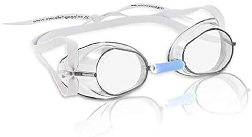 malmsten Schwedenbrille Antibeschlag Schwimmbrille, Weiß, One Size von Malmsten