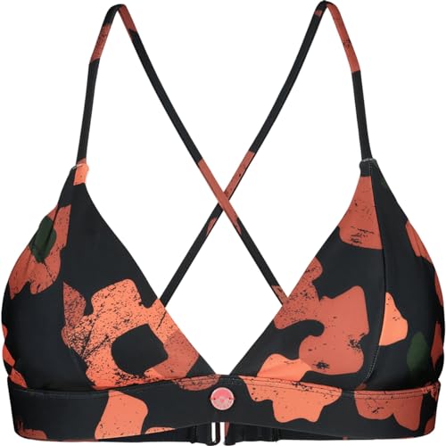 Maloja W Trisslm. Bikini Top Schwarz - Modisches schnelltrocknendes Damen Bikini Oberteil, Größe L - Farbe Moonless Prim von Maloja