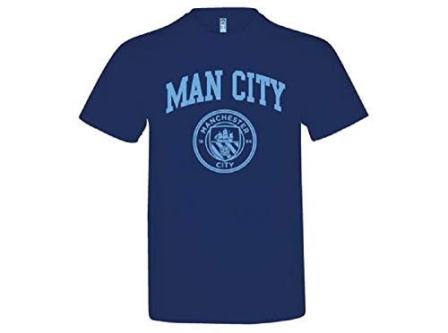 Source Lab Limited Manchester City Crest T-Shirt, Marineblau, Erwachsene, Größe M, navy, M von Manchester City FC