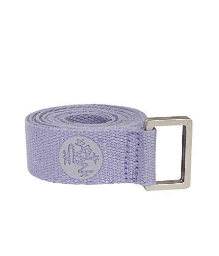 Manduka Entfalteter Yoga-Gurt, leichte Baumwolle, sichere, rutschfeste Unterstützung, Lavendel, 3,2 cm breit, 182 cm von Manduka
