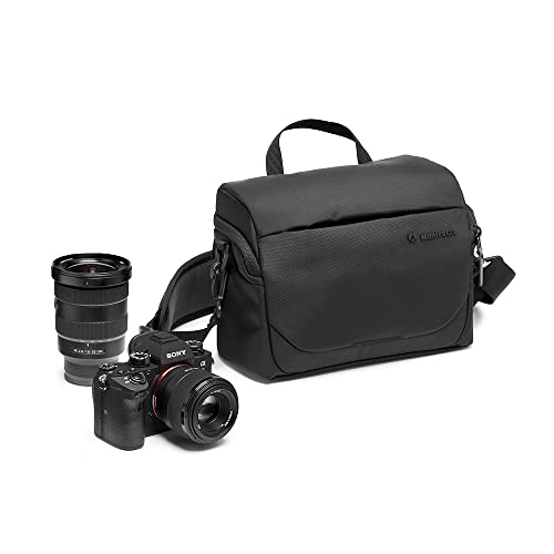 Manfrotto Advanced Shoulder Bag M III, für Reflex- und Spiegellose Kamera mit Objektiv, Kameratasche, Kameratasche mit Stativbefestigung und Regenschutz von Manfrotto