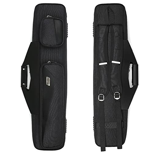 MangoRun Pool Queue Fall 4x4 mit Rucksack Riemen Tragetasche für 4 Pool Quees (Black) von MangoRun