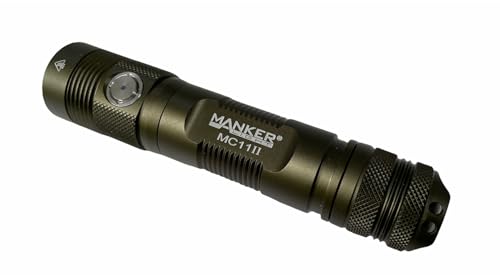 Manker MC11 II Bundle inkl. 18650er Akku SST40 NW LED 2000 Lumen Outdoor Taschenlampe - farbig, Farbe:grün von Manker