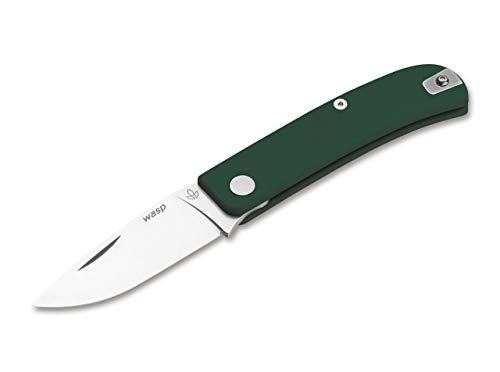 Manly 01ML039 Wasp Military Green Taschenmesser aus pulvermetallurgischem CPM-S-90V und glasfaserverstärktem Kunststoff in der Farbe Grün - 17,60 cm von Manly