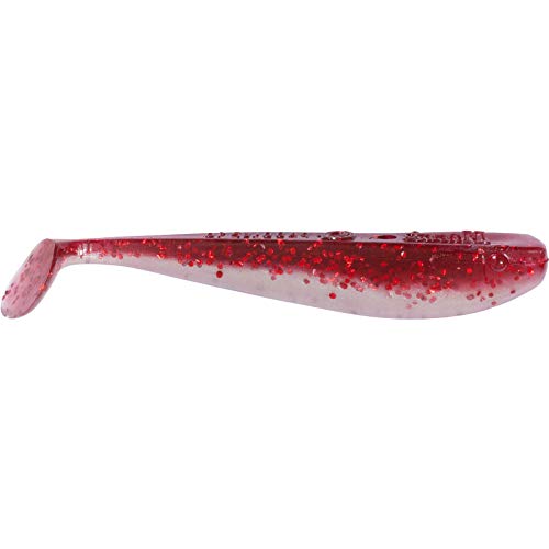 Manns Q-Paddler 8cm/10/cm12cm/15cm Gummiköder Gummifisch Shad für Barsch Zander, Farbe:Red Shad, Länge cm:8.00 von Manns Baits