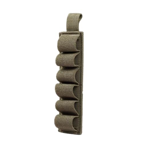 Maouira Tactic Hunting Hakenschlaufe 6 Patronen Patronenhalter Schrotpatronen Einsatz Kartenstreifen Mit Selbstklebendem Aufkleber Auf Der Rückseite Für 12 Gauge 6 Runde Schrotflinten Patronenhalter von Maouira